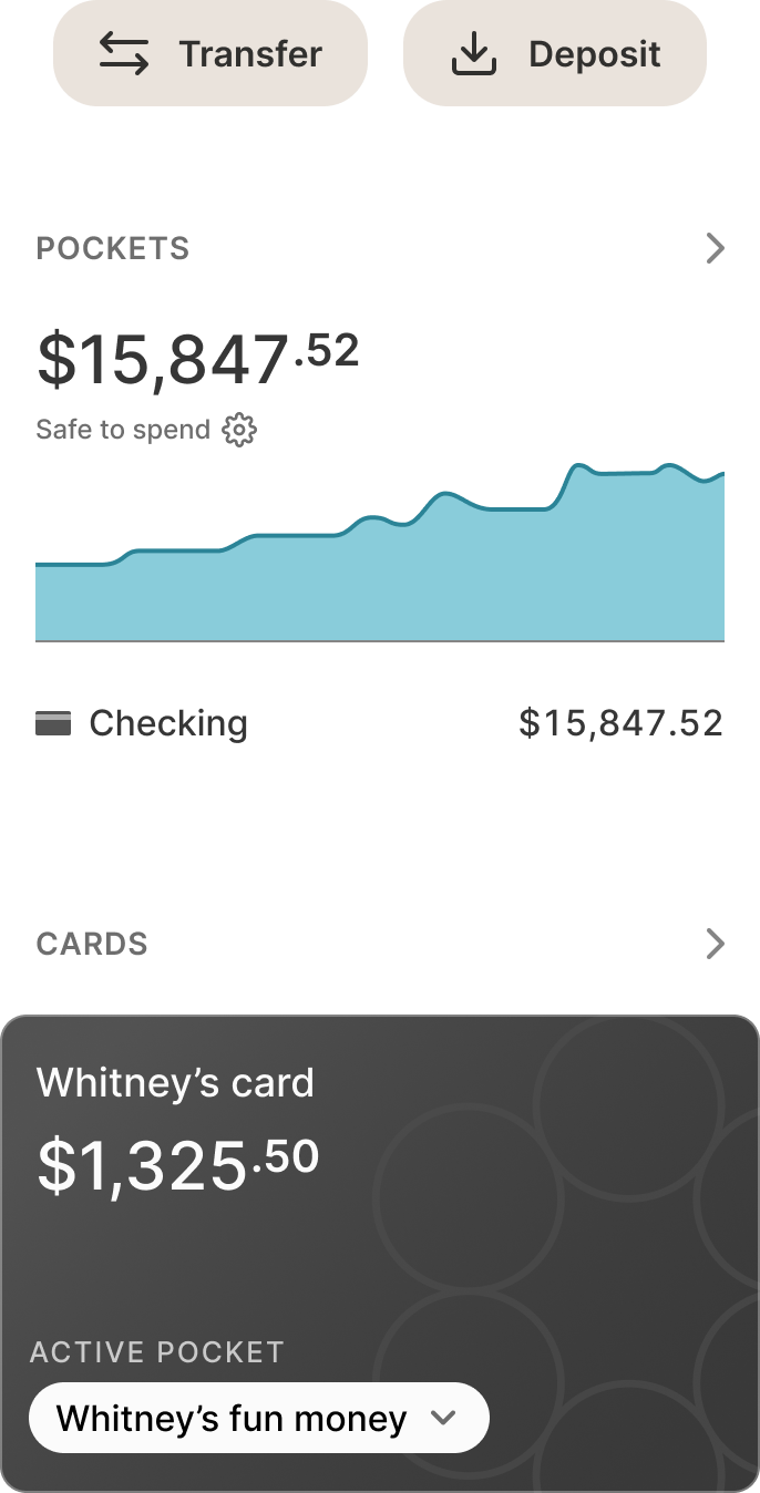 Everyday banking in the Crew app